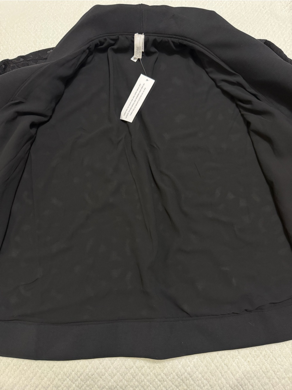 Wynne Layers Lace Mesh Topper With Chiffon Lining Black Women’s Size Large - Picture 8 of 11